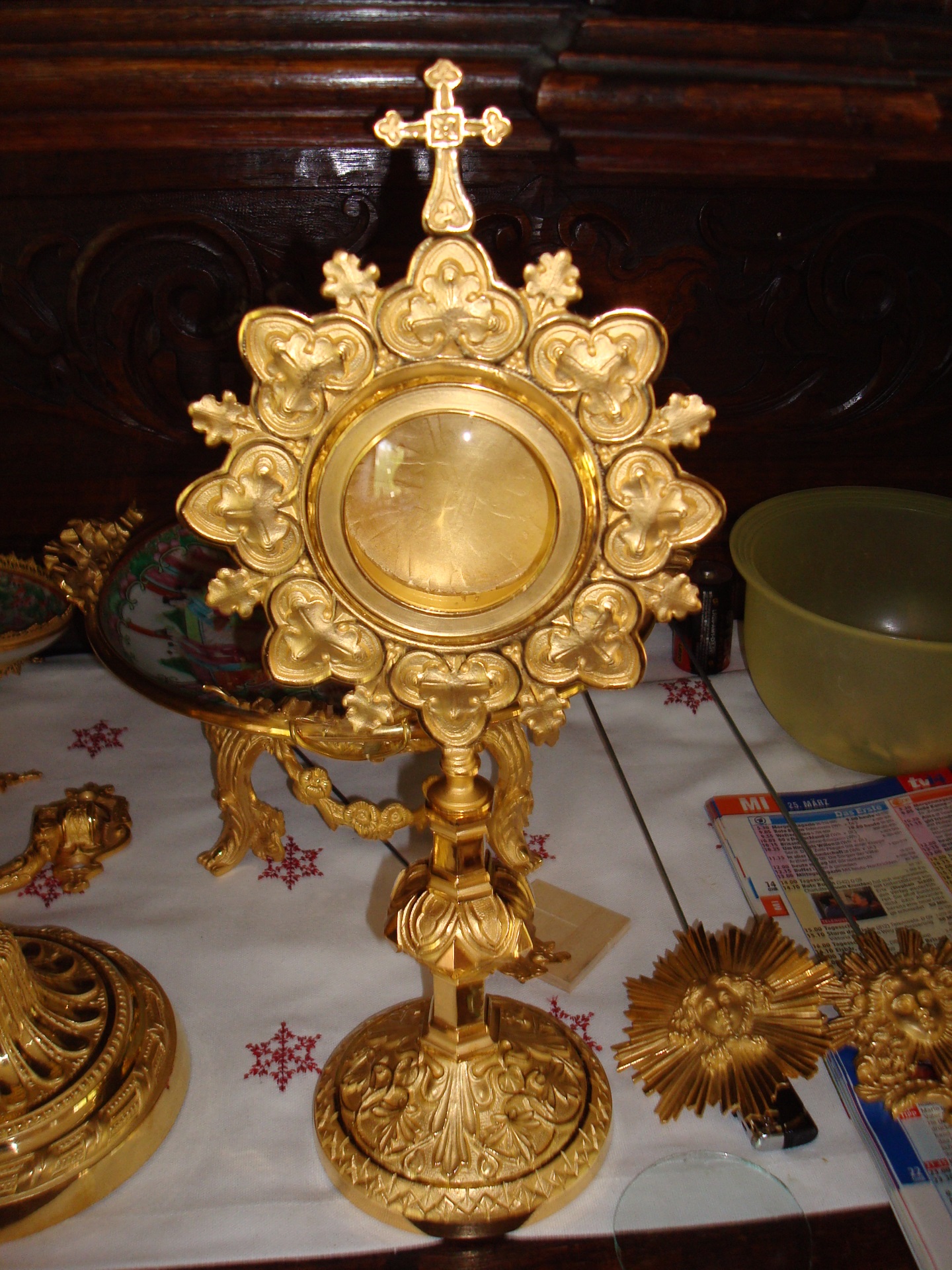 2 Monstranzen, ca. 1880, Vorderansicht