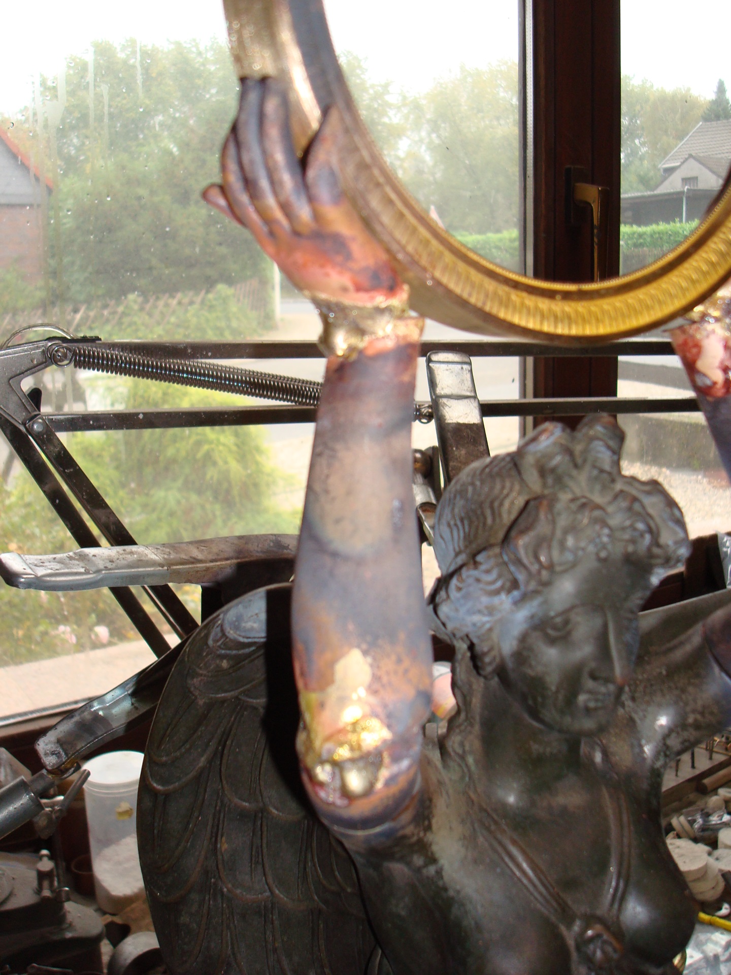 Figurenuhr, Detailansicht